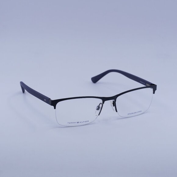 Tommy Hilfiger TH1528 0PJP 00 Eyeglasses Blue 56mm Rectangle Frame - Picture 1 of 11